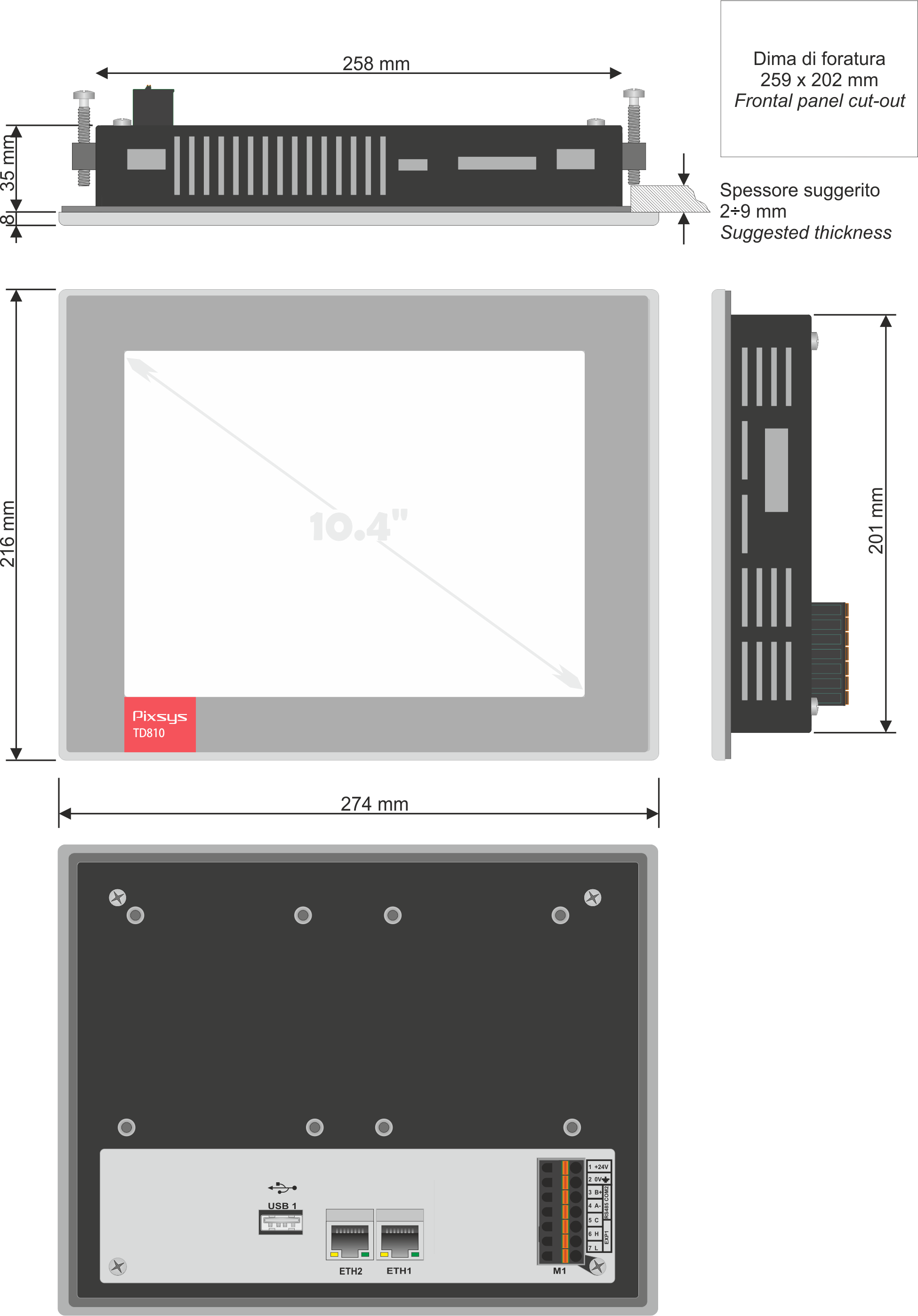 TD810 | HMI 10.4" with Soft-PLC